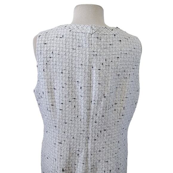 Karl Lagerfield Tweed Boucle Shift Career Business Sleeveless Work Sheath Dress - Picture 4 of 13